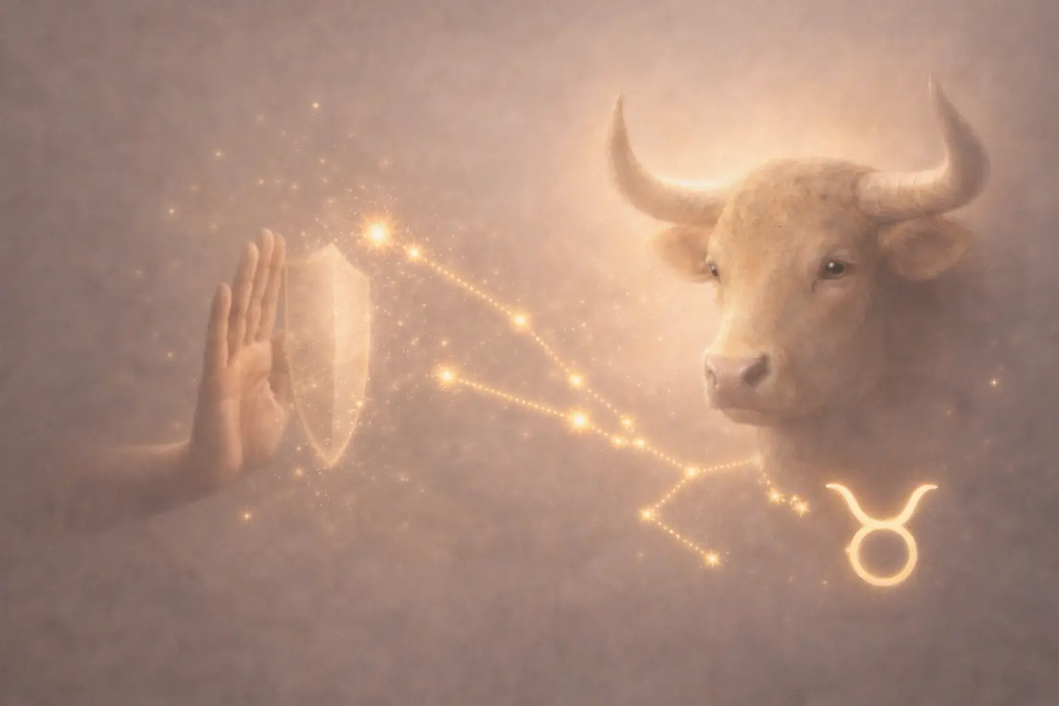 Astrologické znamení Býk se symbolem souhvězdí jako součást astrologického obsahu Noema Aura.