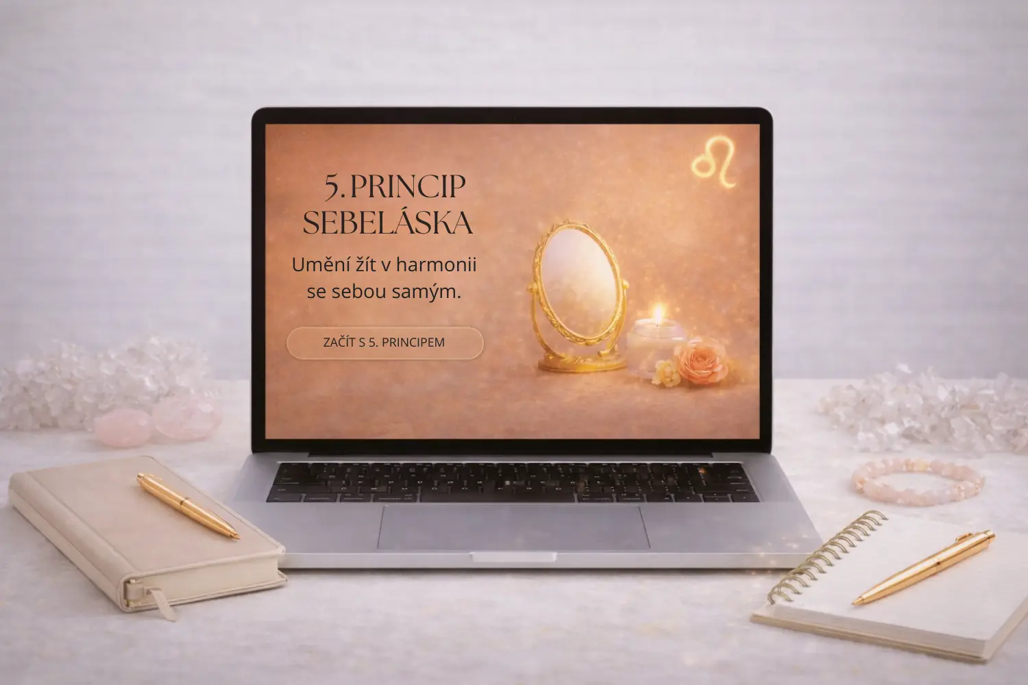 Pátý životní princip – sebeláska, zaměřený na&nbsp;vztah k&nbsp;sobě, hodnotu a&nbsp;vědomé přijetí.